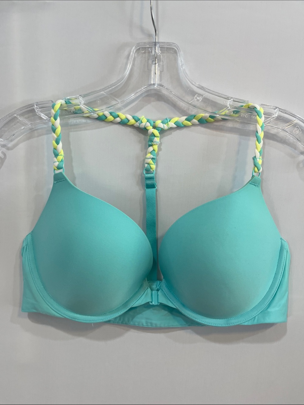 Victoria's Secret Aqua Bra with Braided Straps